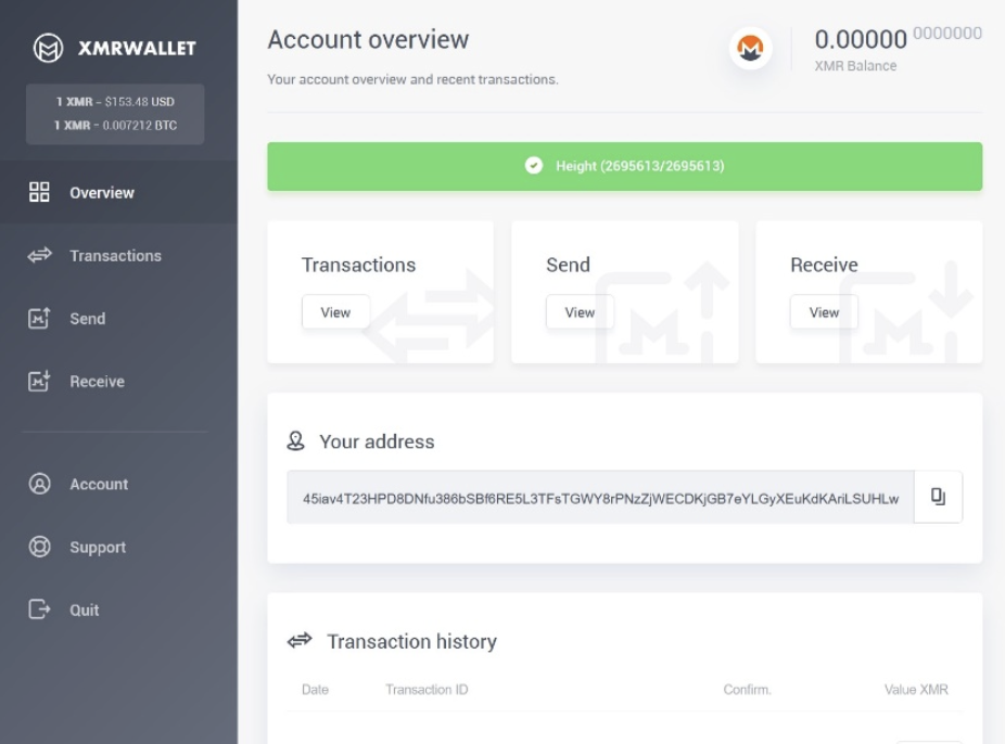 navigating xrnrwallet.com - copy monero seed